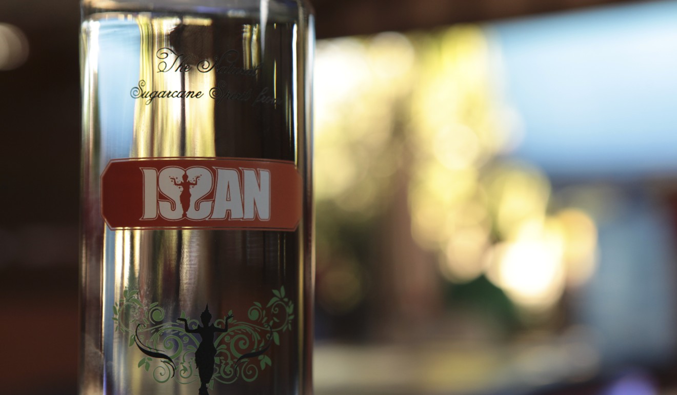 A bottle of award-wining Issan Rum.