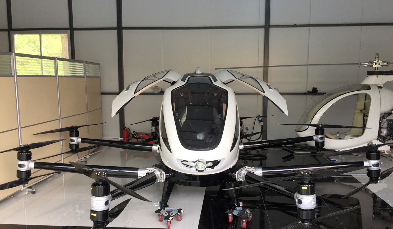EHang Intelligent Technology’s two-man drone. Photo: Tony Cheung