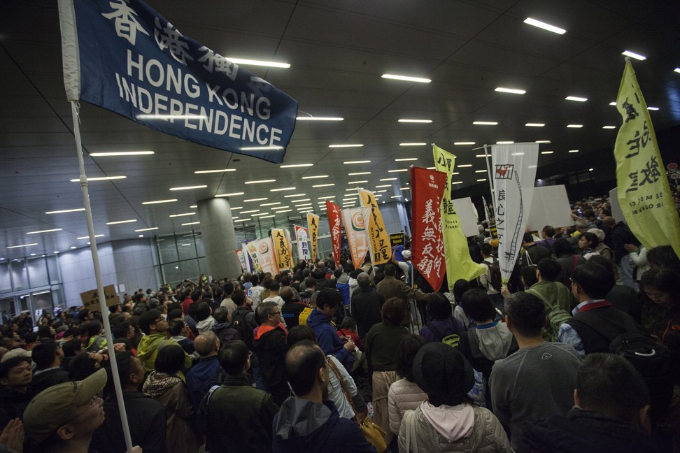 Much like the integration of Taiwan is a matter of when, not if, Hong Kong’s independence activists are fighting a losing battle. Photo: EPA 
