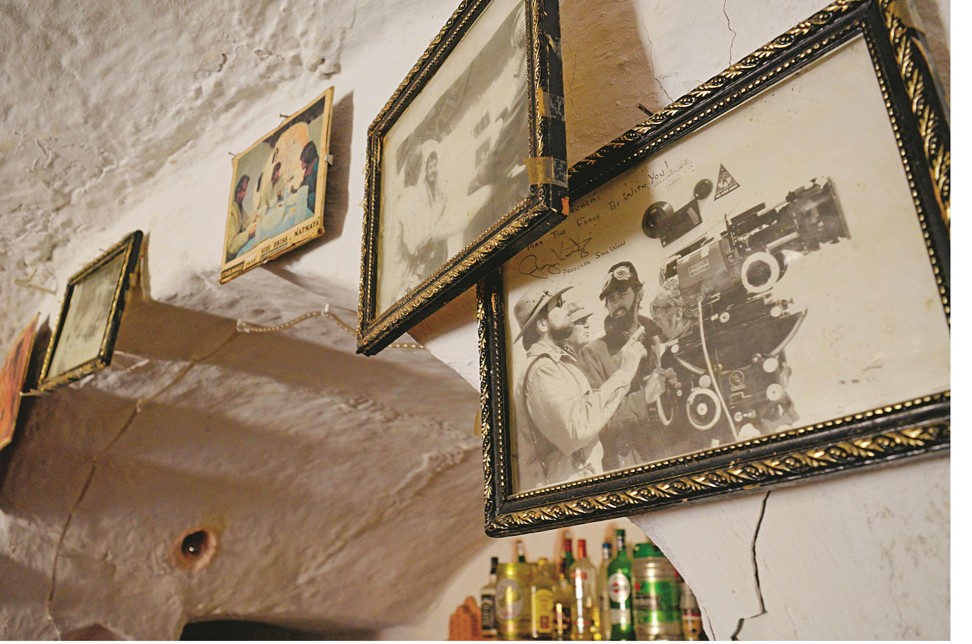 A bar decorated with “Star Wars”-related photographs inside the Hotel Sidi Driss. Photo: AP