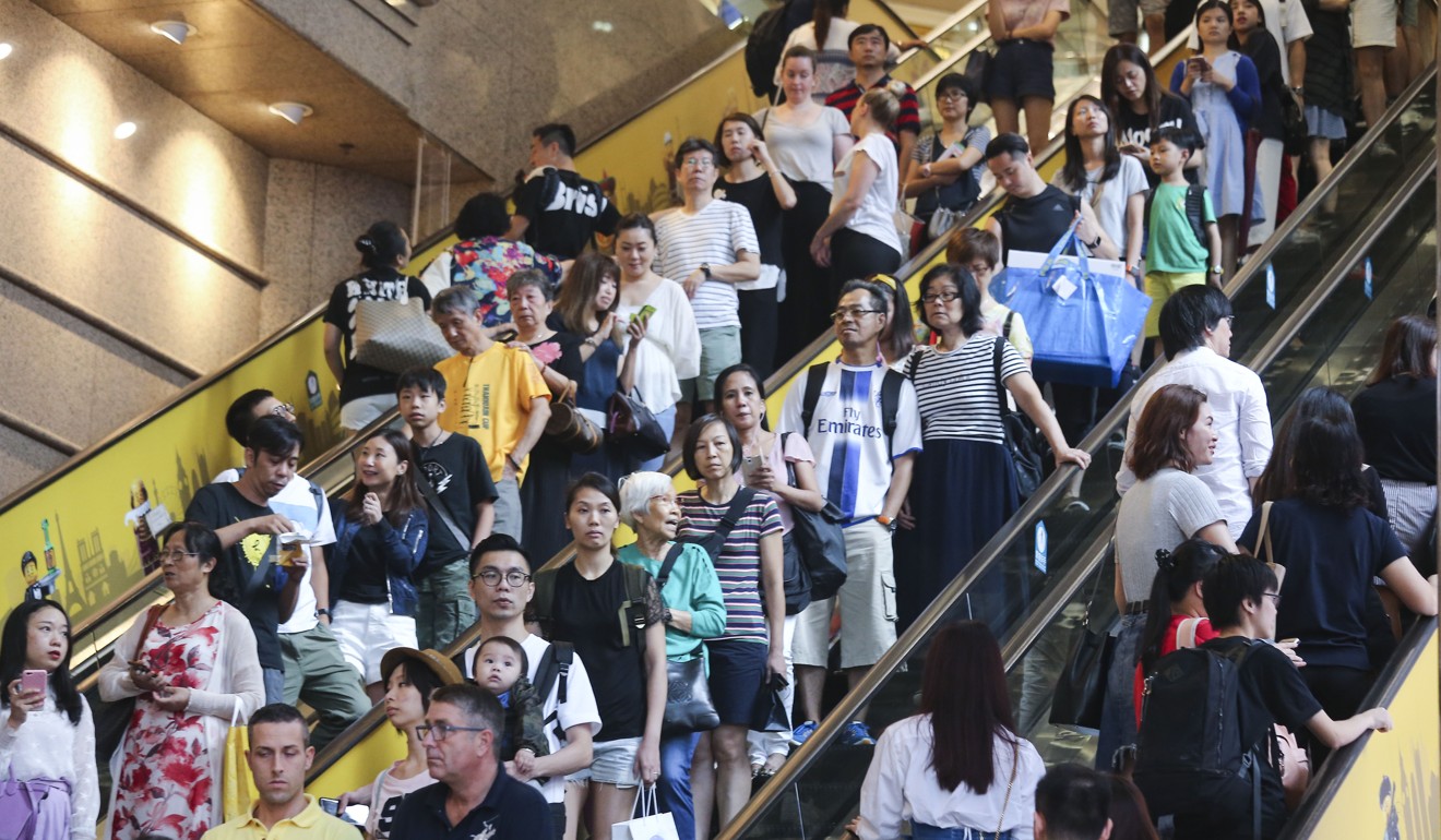 Scores of tourists from mainland China at Causeway Bay in Hong Kong. Photo: Dickson Lee
