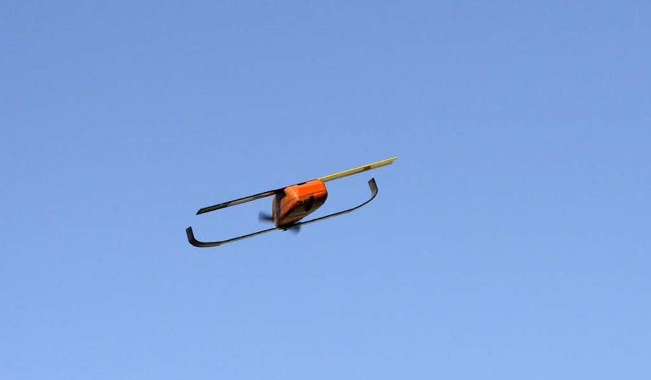 A Perdix micro-drone in flight. The Pentagon successfully released a swarm of more than 100 such drones in October, 2016. Photo: US Department of Defence