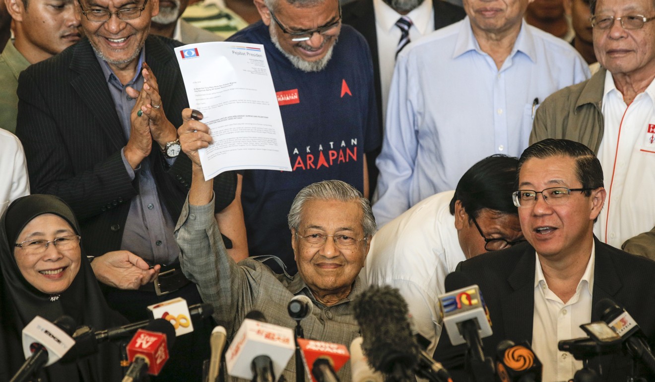 Victorious: Mahathir Mohamad. Photo: EPA