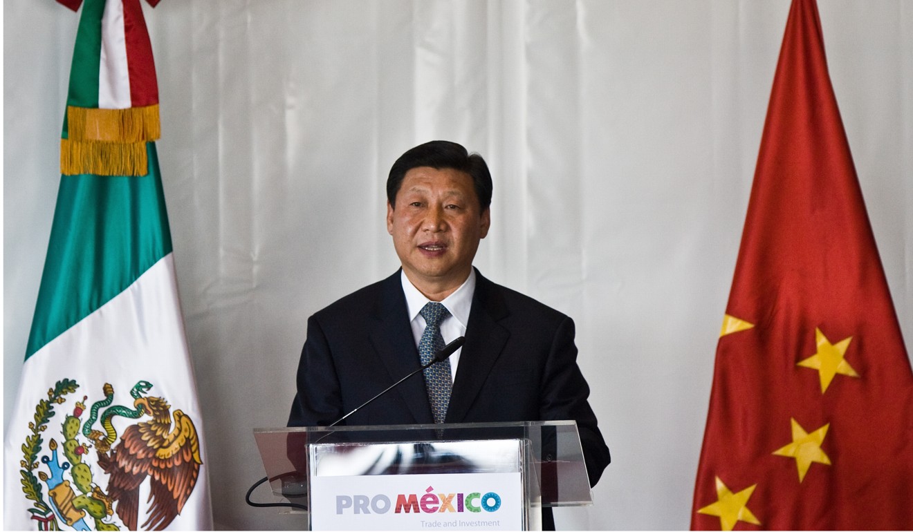 Xi Jinping, then China’s vice-president, gives a speech in Mexico, in 2009. Picture: AFP