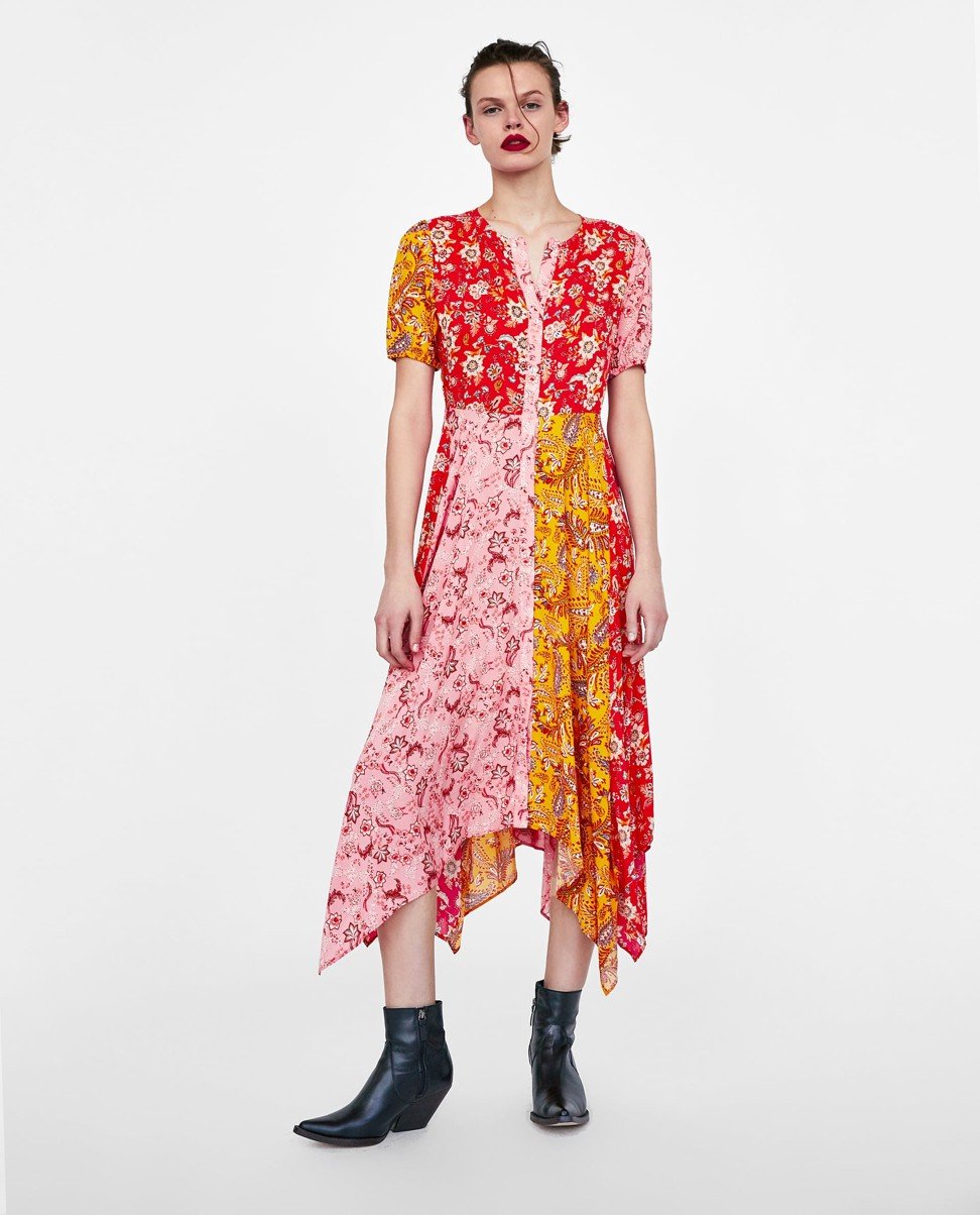 A patchwork dress from Zara.