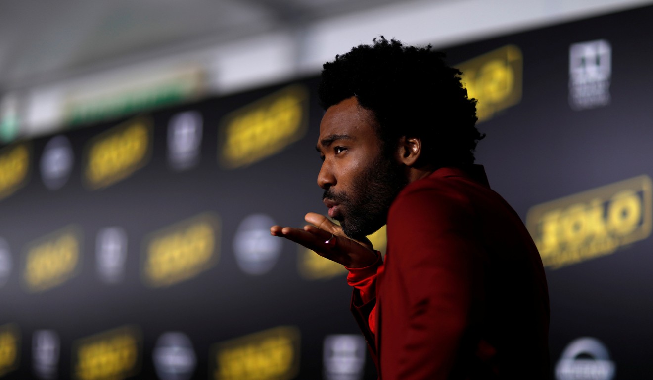 This Is America rap star Donald Glover, who plays Lando in Solo: A Star Wars Story, joked about his “very slow week”. Photo: Reuters