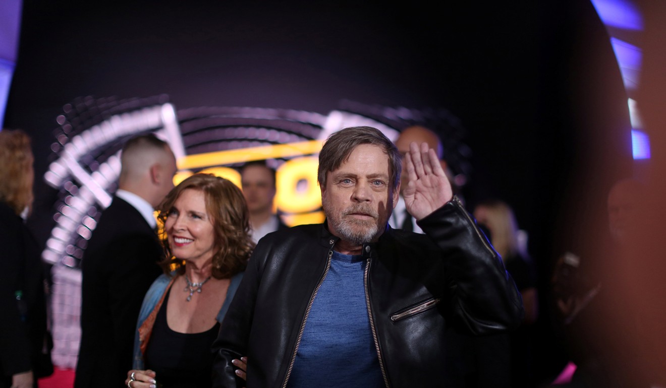 Star Wars veteran Mark Hamill attends the premiere in Los Angeles. Photo: Reuters