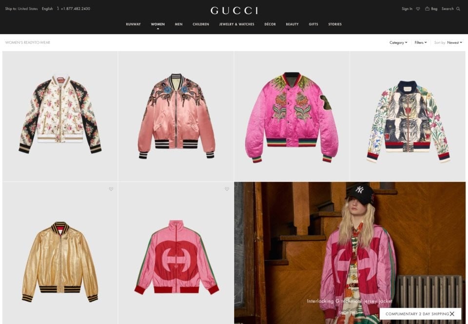 gucci clothing website