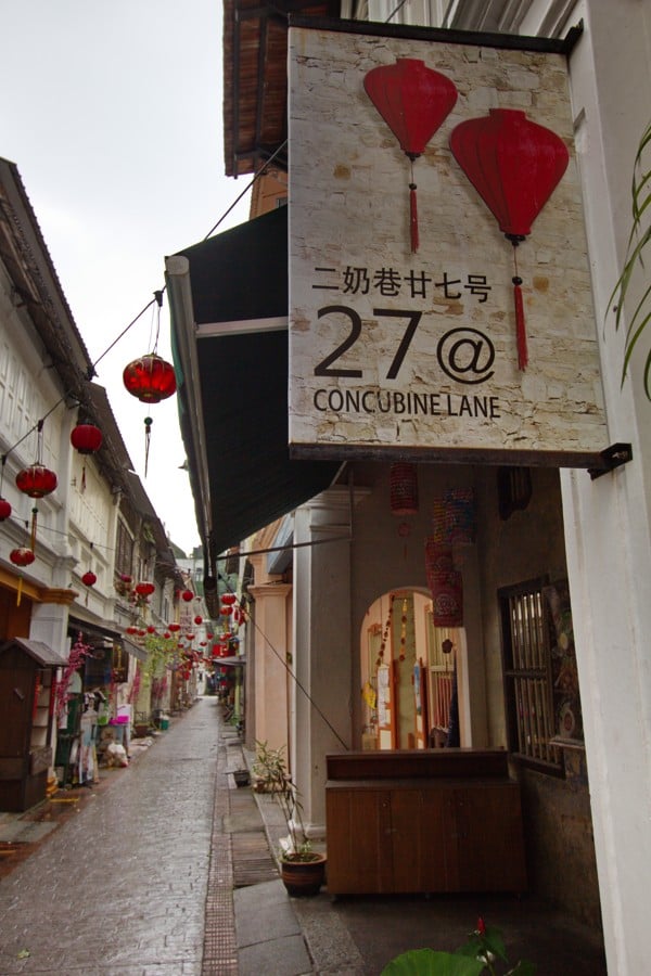 A shop in Concubine Lane. Picture: Keith Mundy