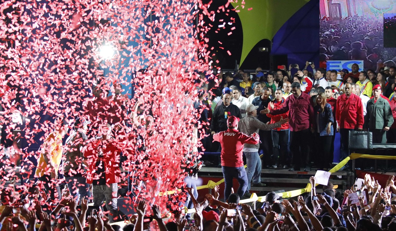 ‘They underestimated me,’ Venezuela’s leftist leader Nicolas Maduro told cheering supporters. Photo: Reuters