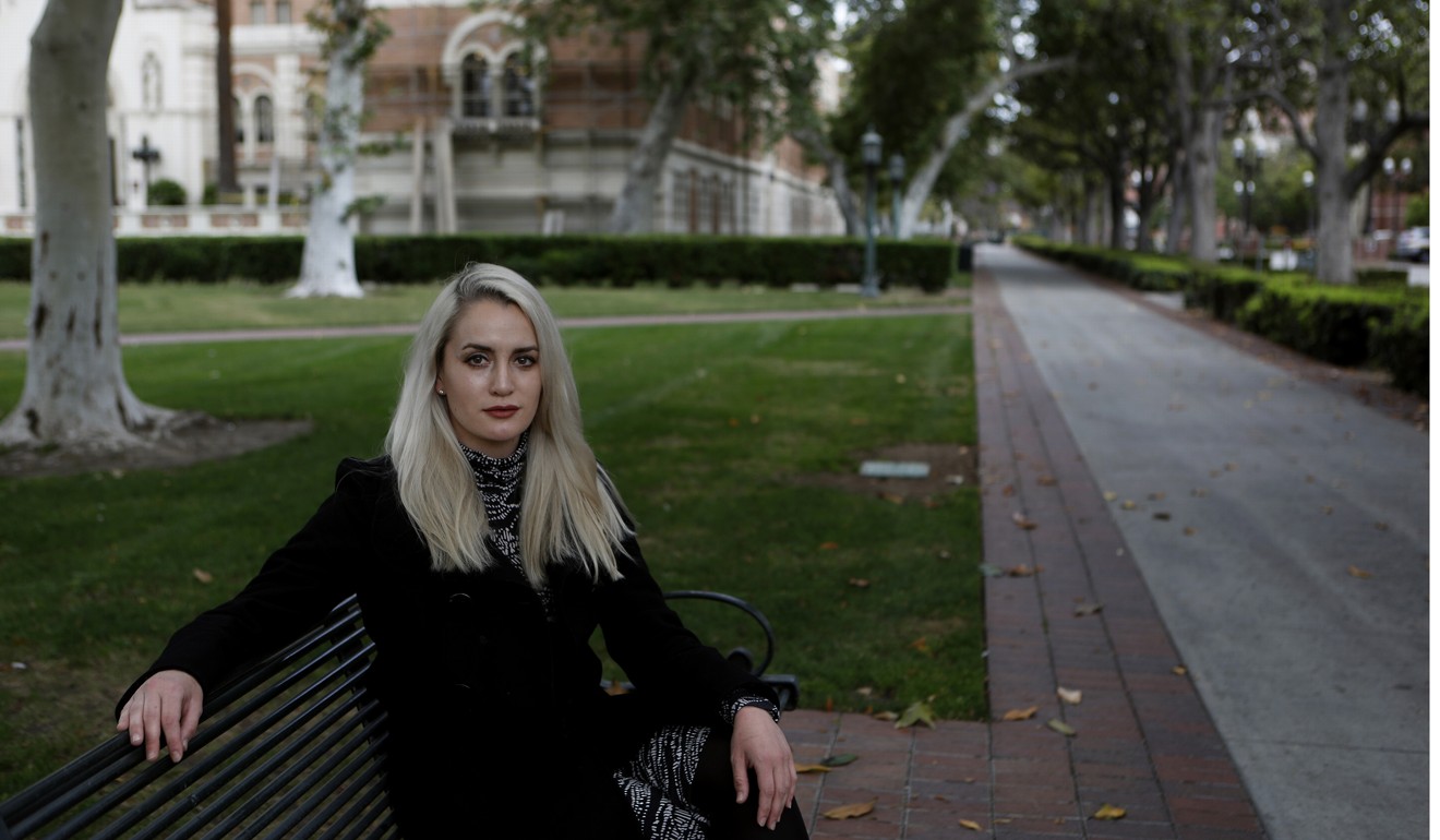 Portrait of Viva Symanski, 30, on the USC campus in Los Angeles, Calif. on Sunday, May 20, 2018. Viva states she was a victim of Dr George Tyndall. Photo: TNS