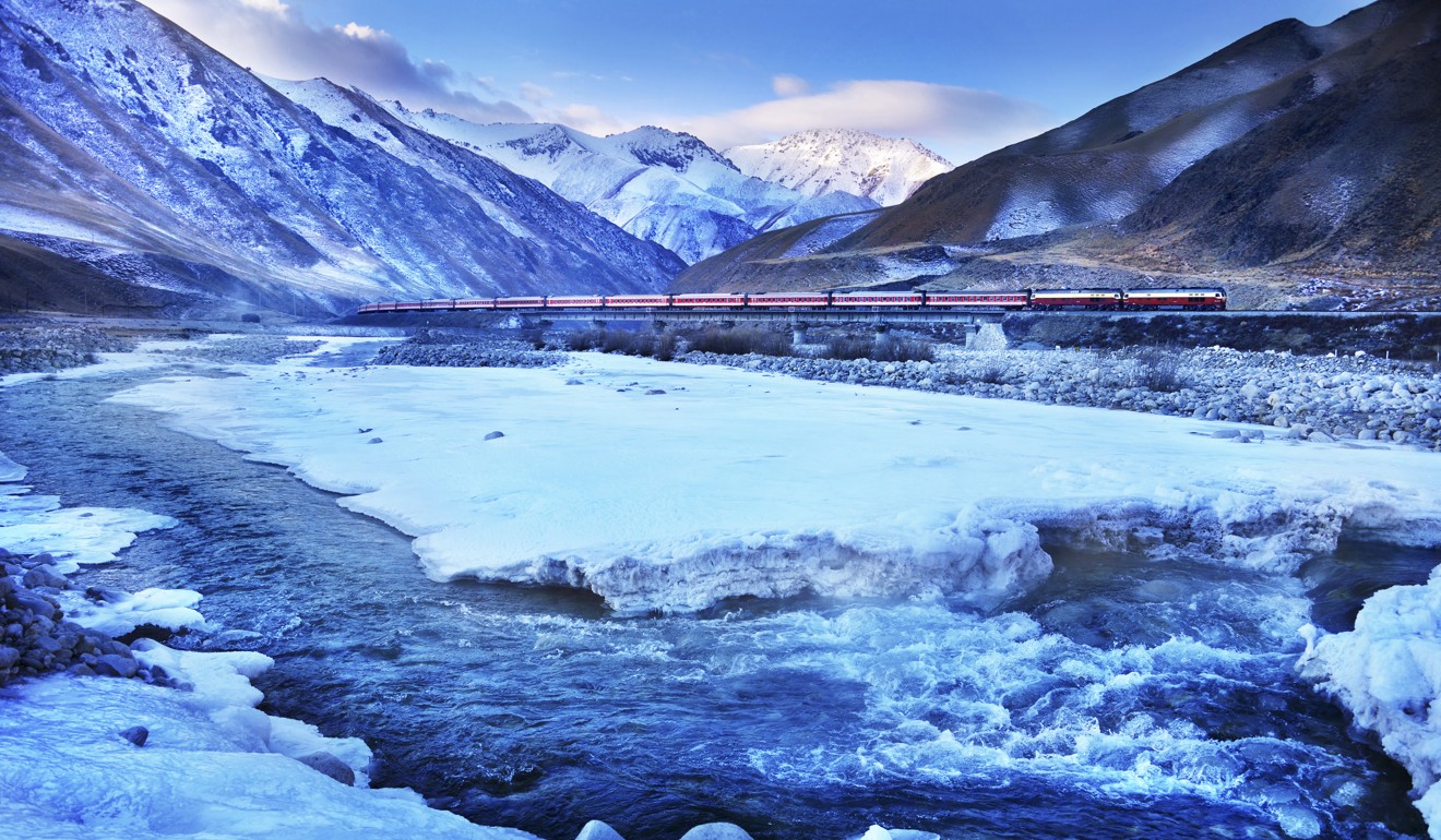 A section of the Southern Xinjiang Railway before it was shut down in 2015. Picture: Wang Wei