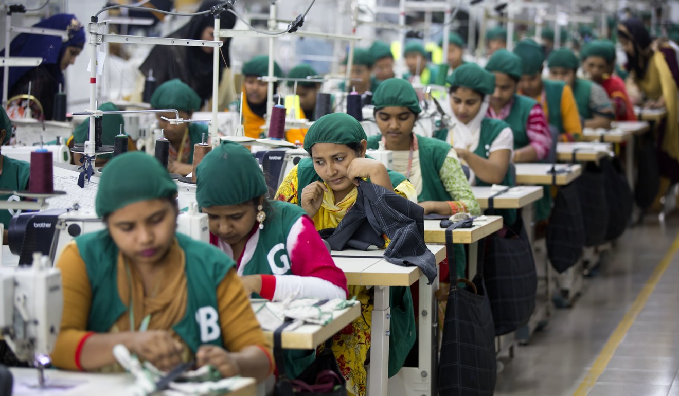 Trainees at a garment factory work at Snowtex garment factory in Dhamrai, near Dhaka, Bangladesh. Photo: AP