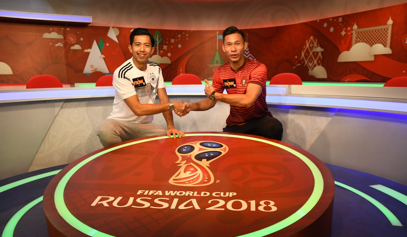 Eastern goalkeeper Yapp Hung-fai (right) will commentate for Now TV.