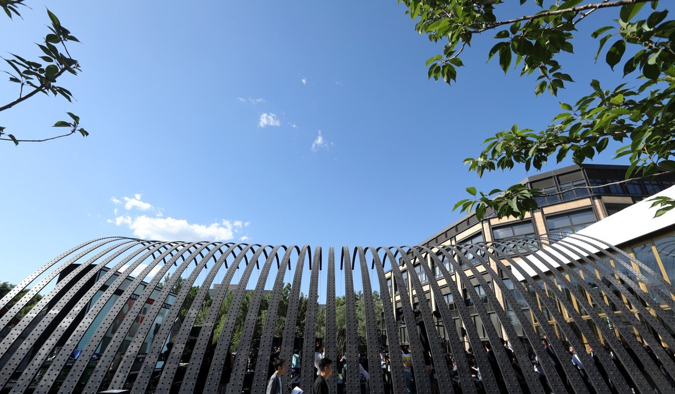 The Serpentine Pavilion Beijing at WF Central. Hongkong Land officially launched the mall on Wednesday. Photo: Simon Song