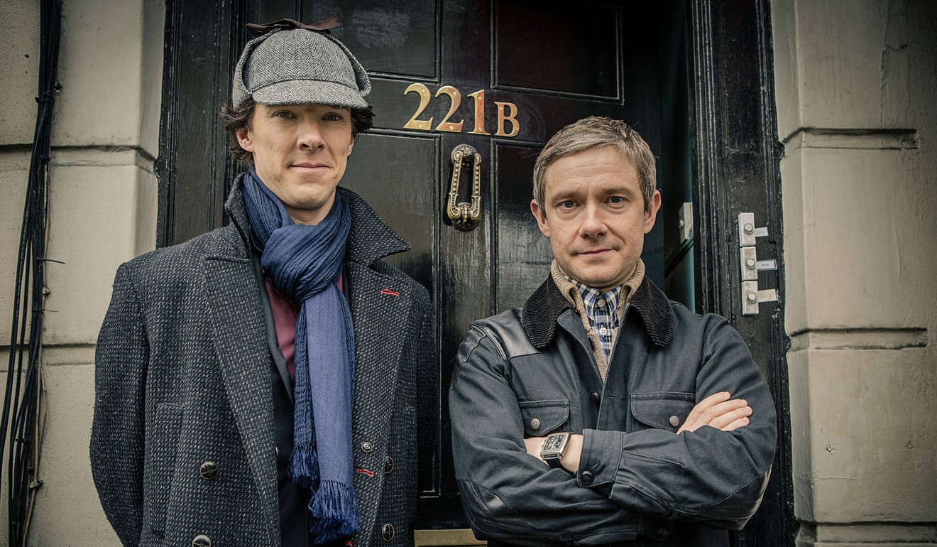 Benedict Cumberbatch as Sherlock Holmes with Martin Freeman as John Watson at the see of 221B Baker Street. Photo: Handout