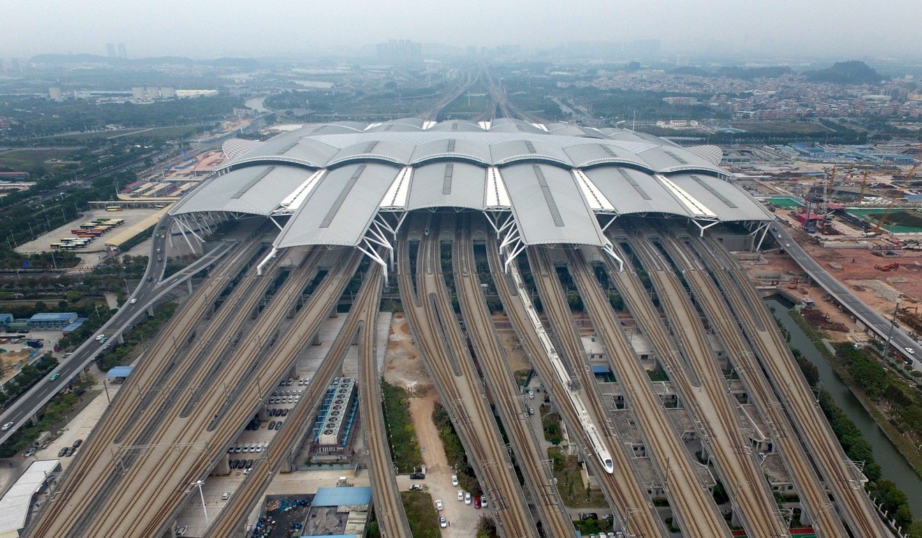 The Hong Kong rail link will connect to Guangzhou South railway station (pictured). Photo: Xinhua