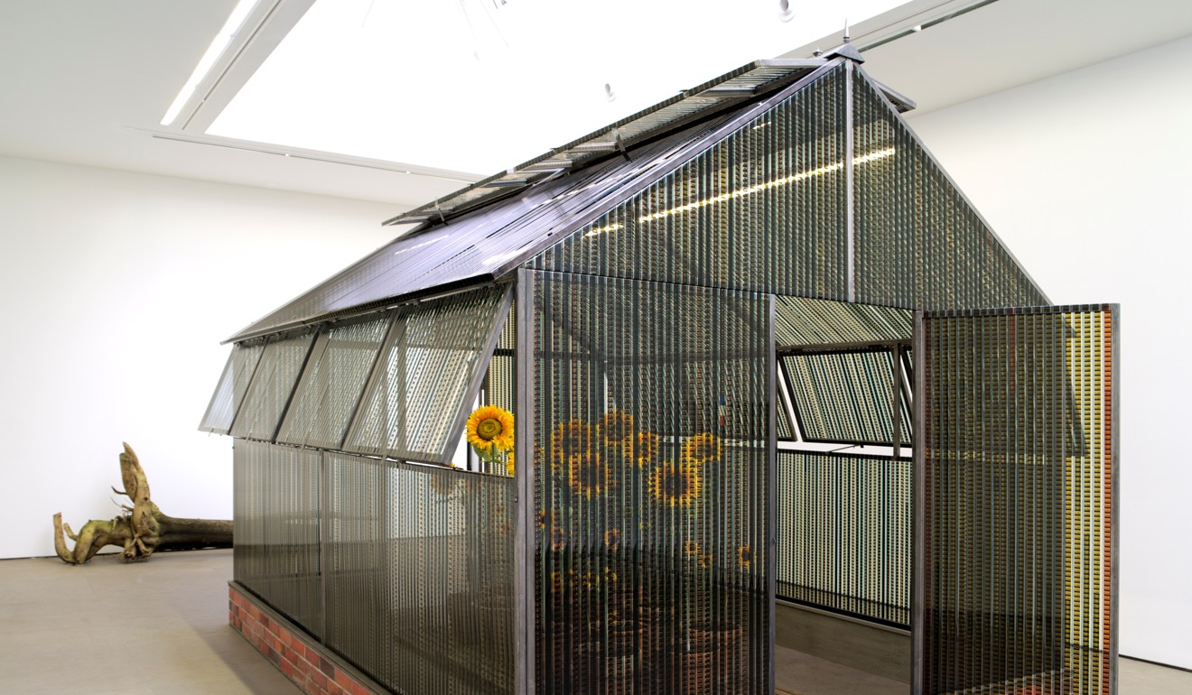 Varda’s “greenhouse” at the Nathalie Obadia Gallery in Paris. Photo: Bertrand Huet/tutti image
