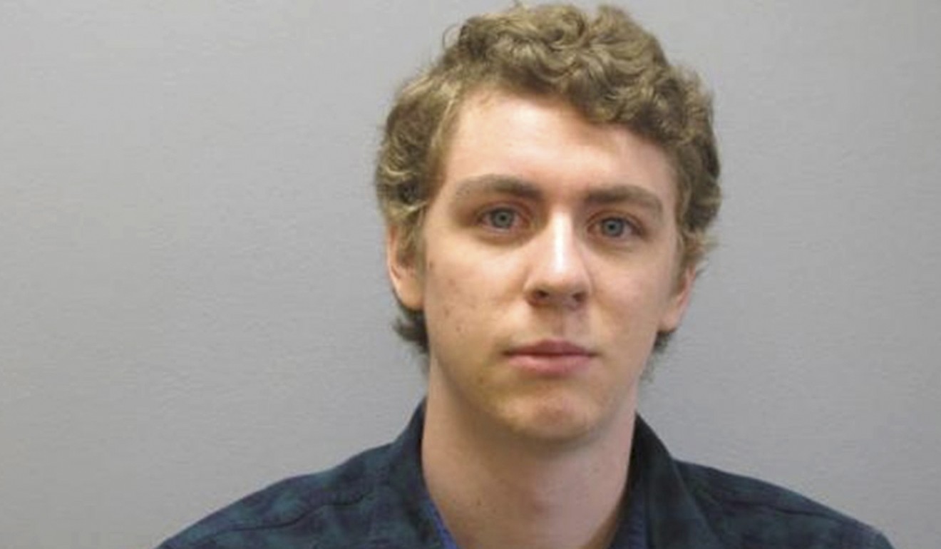 Former Stanford University swimmer Brock Turner is seen at the Greene County Sheriff's Office in Xenia, Ohio, in 2016 after being arrested for raping a woman. Photo: Greene County Sheriff's Office via AP