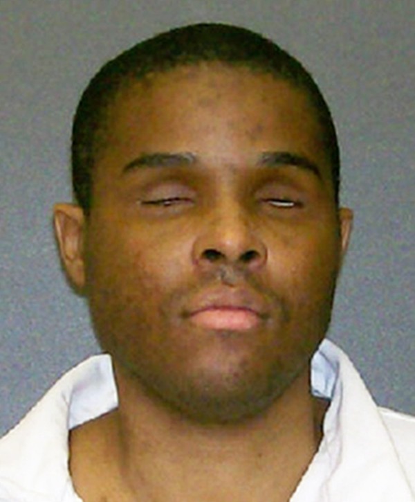 This photo provided by the Texas Department of Criminal Justice shows death-row inmate Andre Thomas, from Texoma, Texas. Lawyers for Thomas, who removed his only eye and ate it in a bizarre outburst several years ago, are arguing to a federal appeals court that he's too mentally ill to be executed for killing his estranged wife's 13-month old daughter. (Texas Department of Criminal Justice via AP)