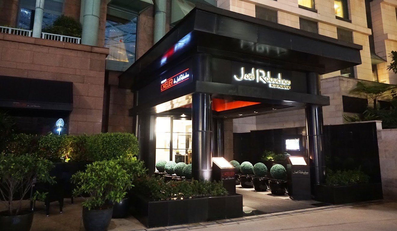 Exterior of Restaurant Joel Robuchon in Singapore.