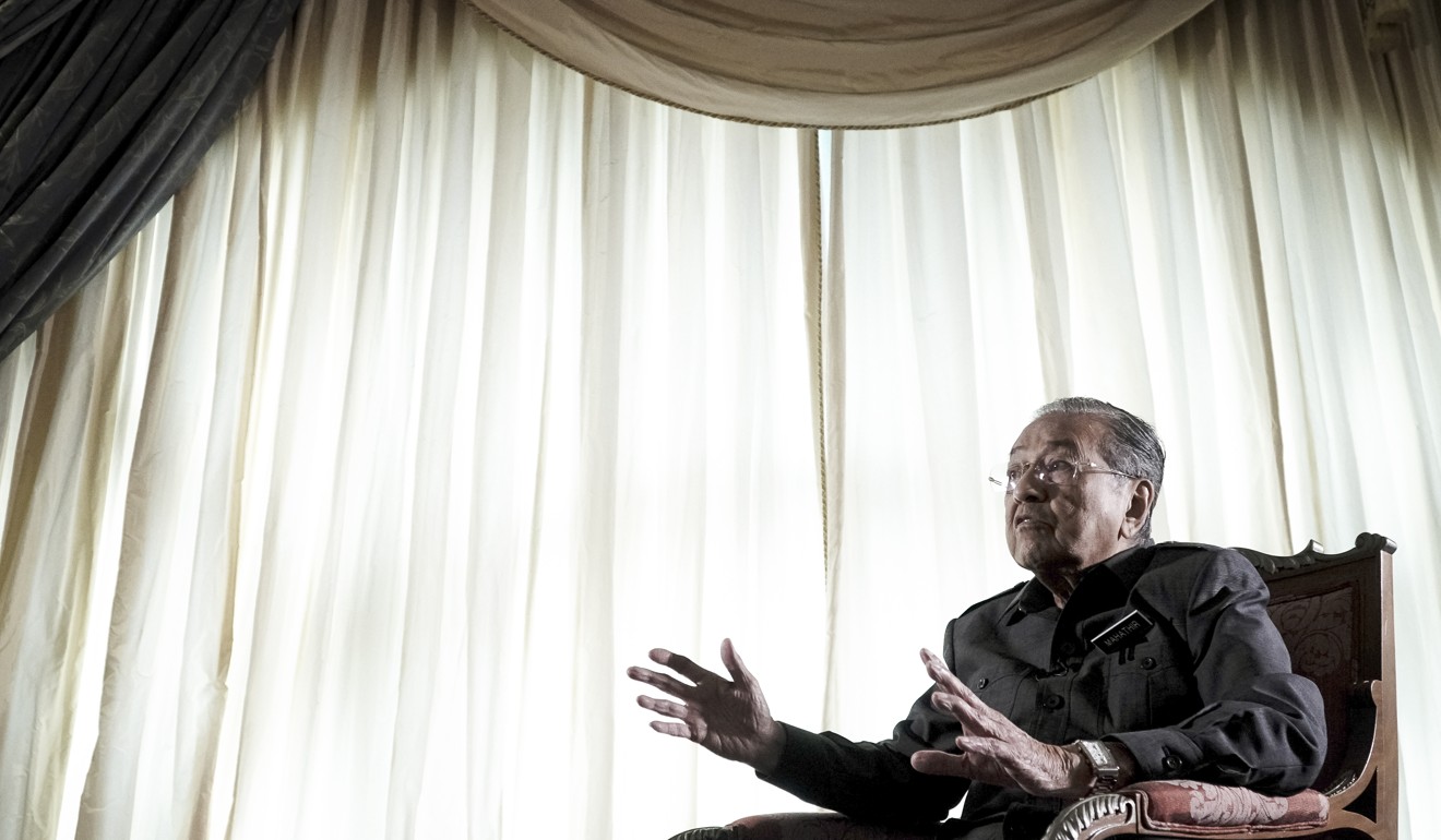 Malaysian Prime Minister Mahathir Mohamad is interviewed by the South China Morning Post in Kuala Lumpur. Photo: SCMP Pictures