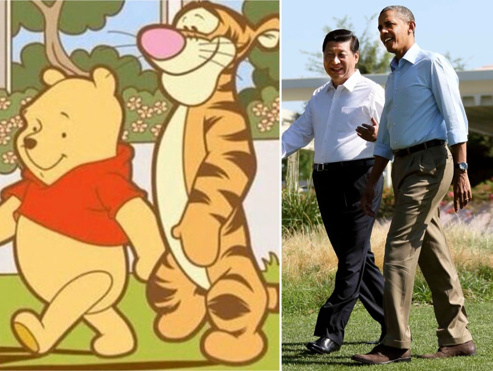 China’s President Xi Jinping, seen here in a file photo with former US President Barack Obama, has been likened to the cartoon character Winnie the Pooh. Photo: Xinhua