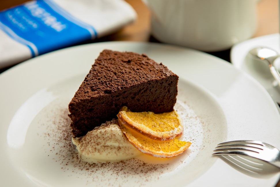 Theo Randall's gluten-free chocolate cake at Theo Mistral