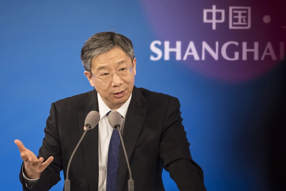 The move to free up US$100 billion is a “targeted operation” aimed at supporting the weak links in the economy, the PBOC said. Pictured is Yi Gang, the central bank’s governor. Photo: Bloomberg