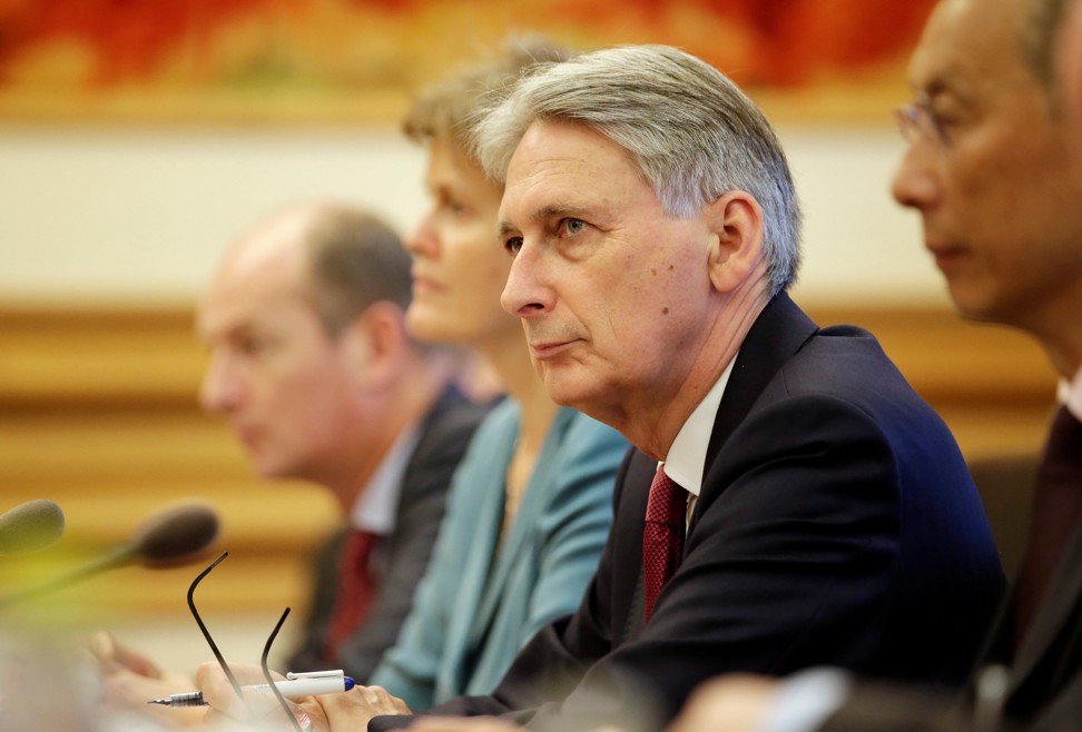 Hammond last visited China in December, when both countries vowed to continue and strengthen cooperation on a wide range of economic, financial and trade issues. Photo: Reuters