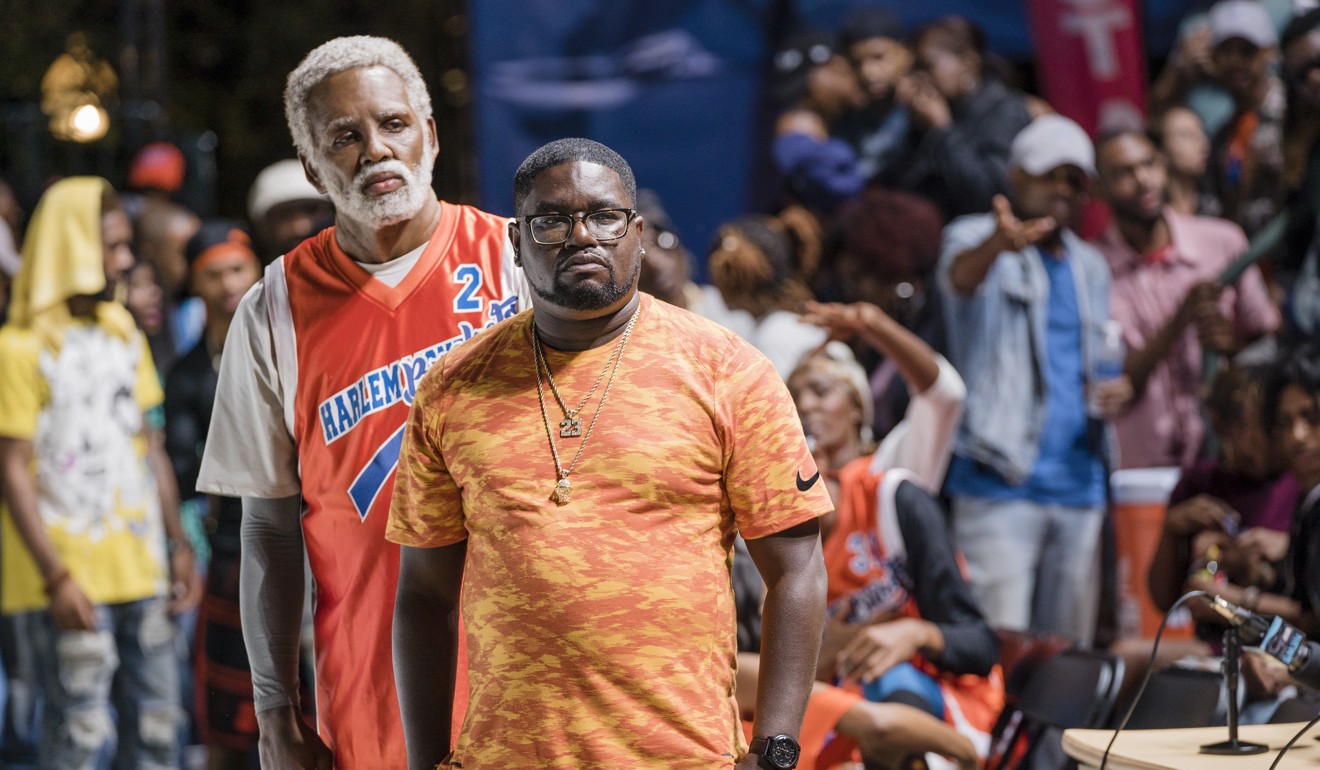 Kyrie Irving (left) and ‘Lil Rel’ Howery in a still from Uncle Drew. Photo: Quantrell Colbert