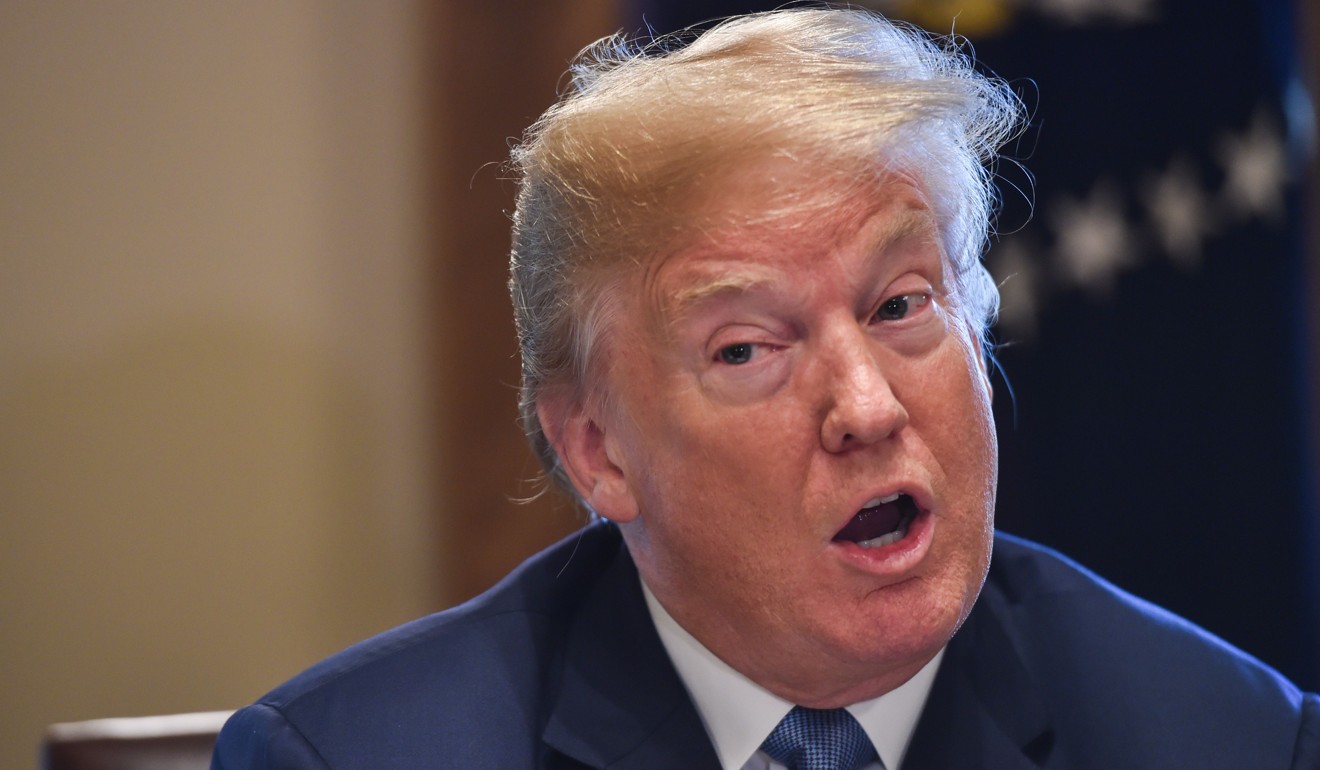 US President Donald Trump (shown on Tuesday) has defended the practice of separating children from parents as a necessary deterrent to illegal immigration. Photo: AFP