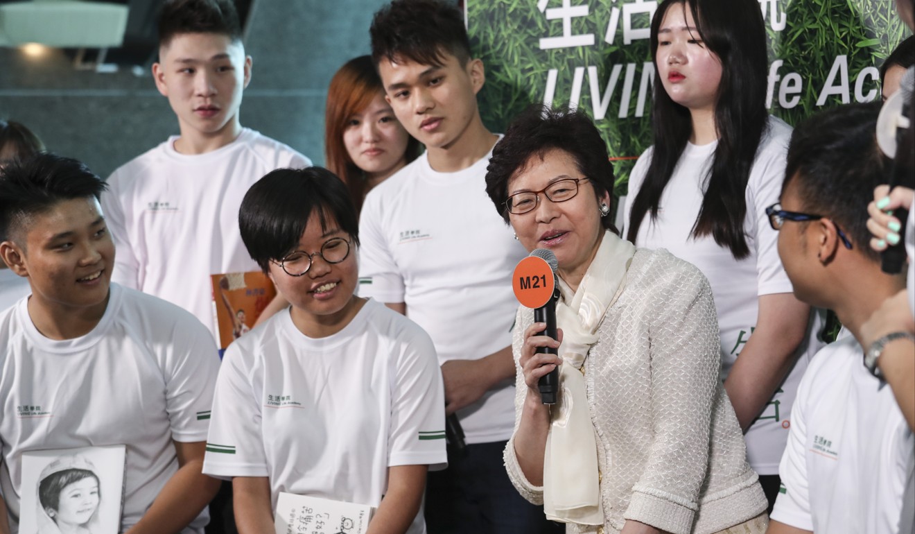 Carrie Lam has promised to ‘connect with the youth’. Photo: Nora Tam
