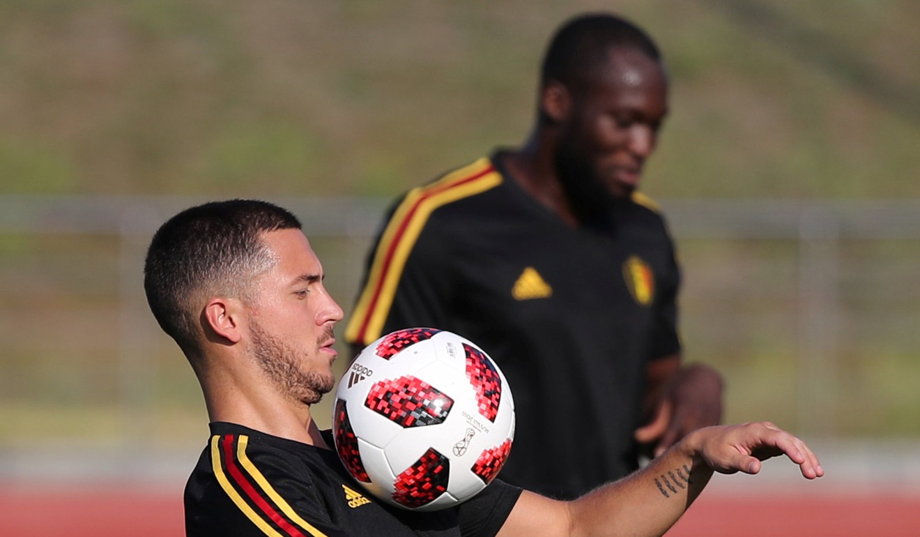 Belgium's Eden Hazard during training. Photo: Reuters