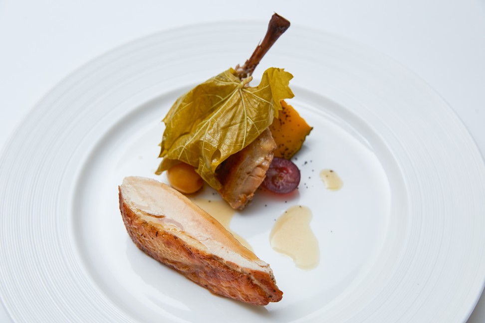 Guinea fowl served by chef David Tamburini of Bangkok’s La Scala restaurant, who will be cooking for three nights in July at Hong Kong’s WHISK.