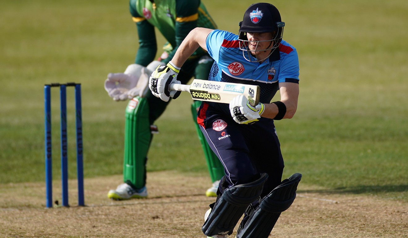 Former Australia captain Steve Smith in action at the Canada T20 tournament. Photo: Reuters
