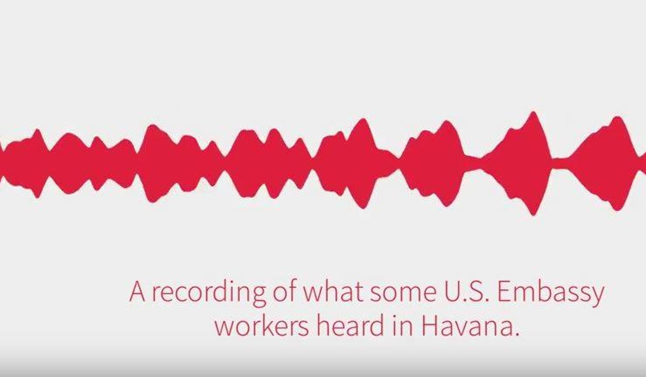 A recording of the sonic attack supposedly suffered by US diplomats in Cuba. Photo: YouTube via AP