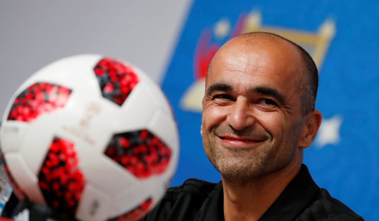 Belgium coach Roberto Martinez during the press conference. Photo: Reuters