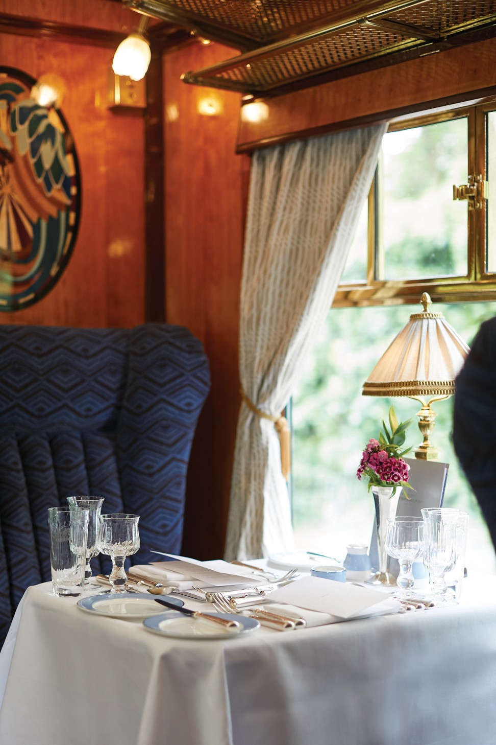 Dinner on the Belmond British Pullman luxury train