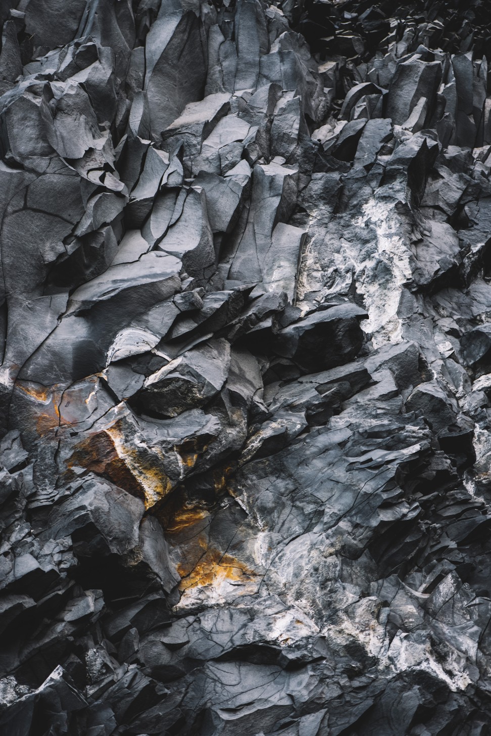 Volcanic rocks with a beautiful basalt texture, Iceland is dotted with 125-plus active or dormant volcanoes.