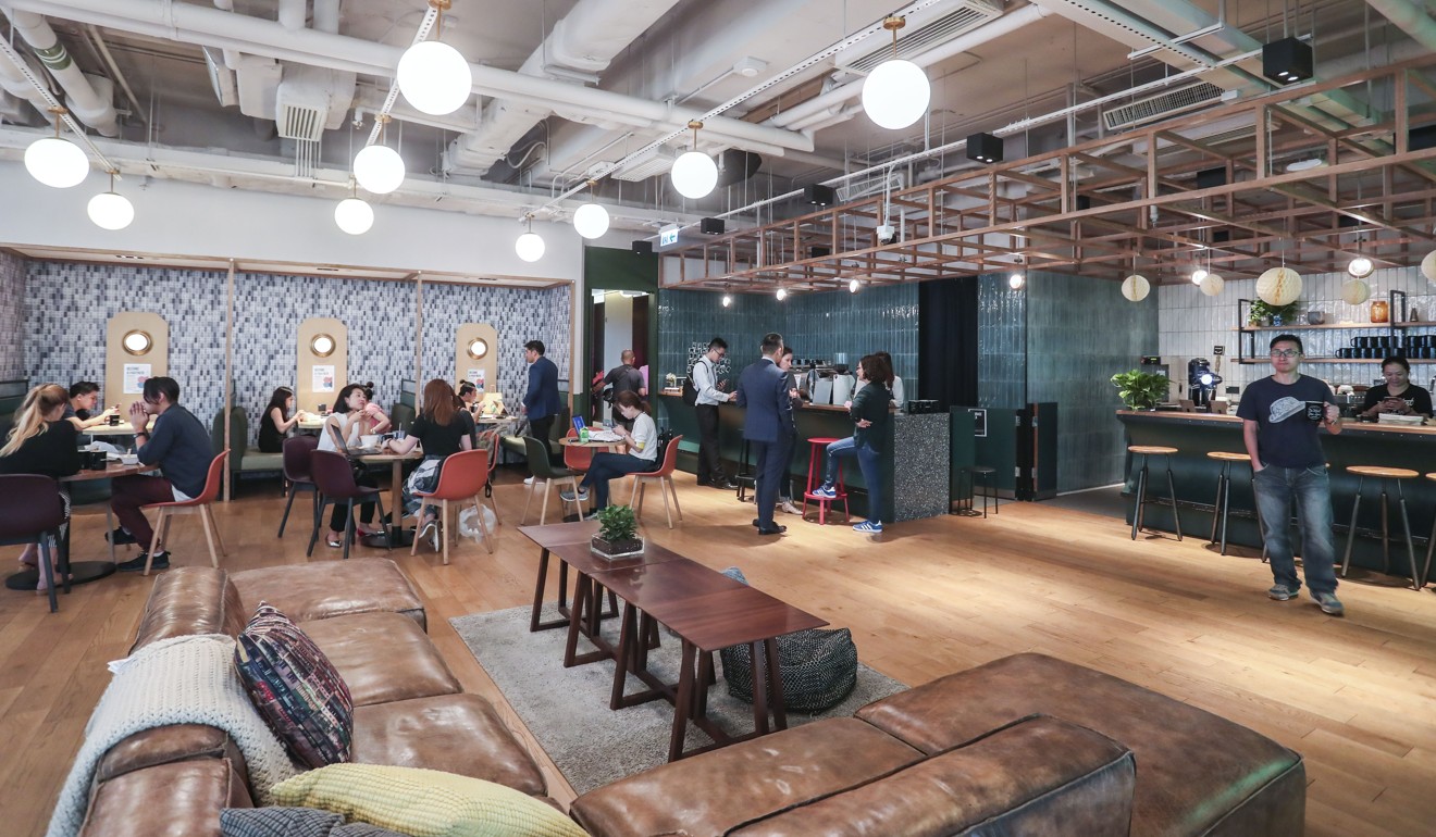 The WeWork location in Hong Kong’s Causeway Bay district. Photo: Jonathan Wong