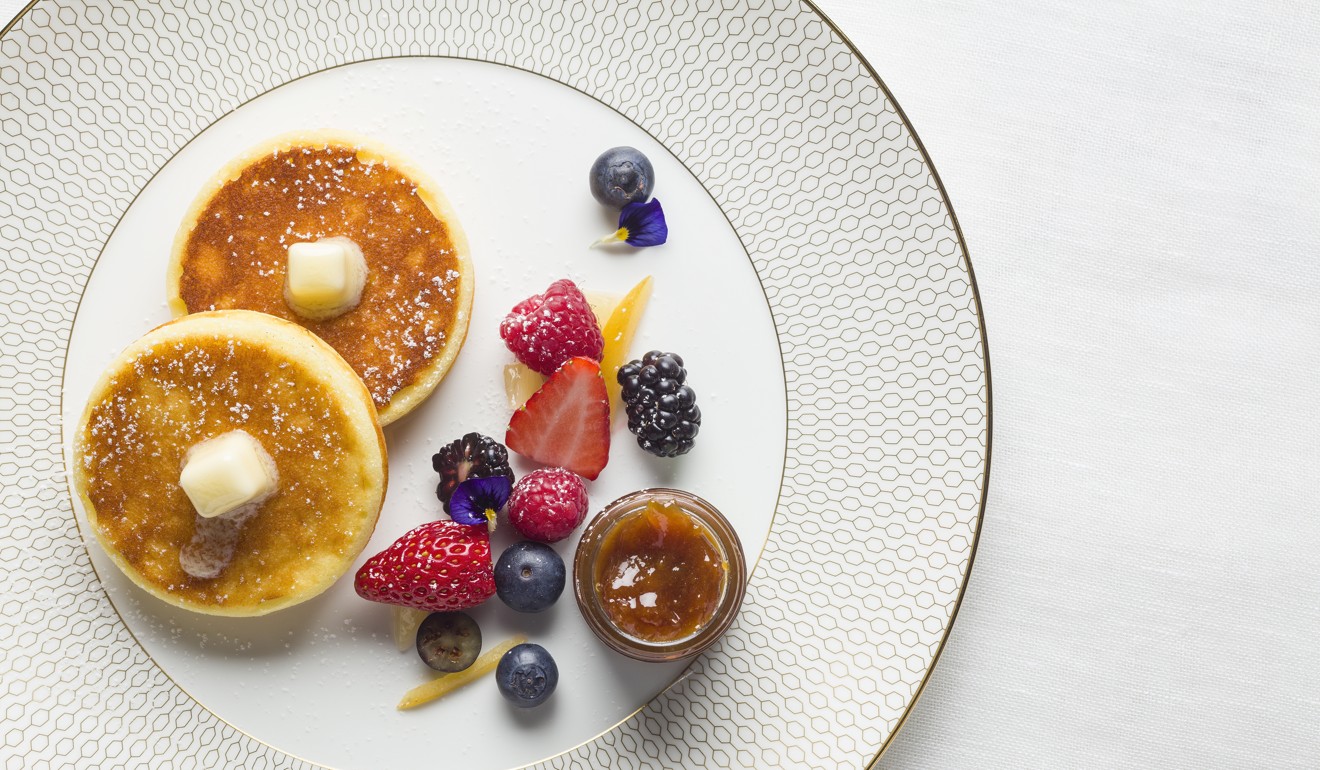 Pancakes are among the desserts offered by the Pierre Hermé Lounge.
