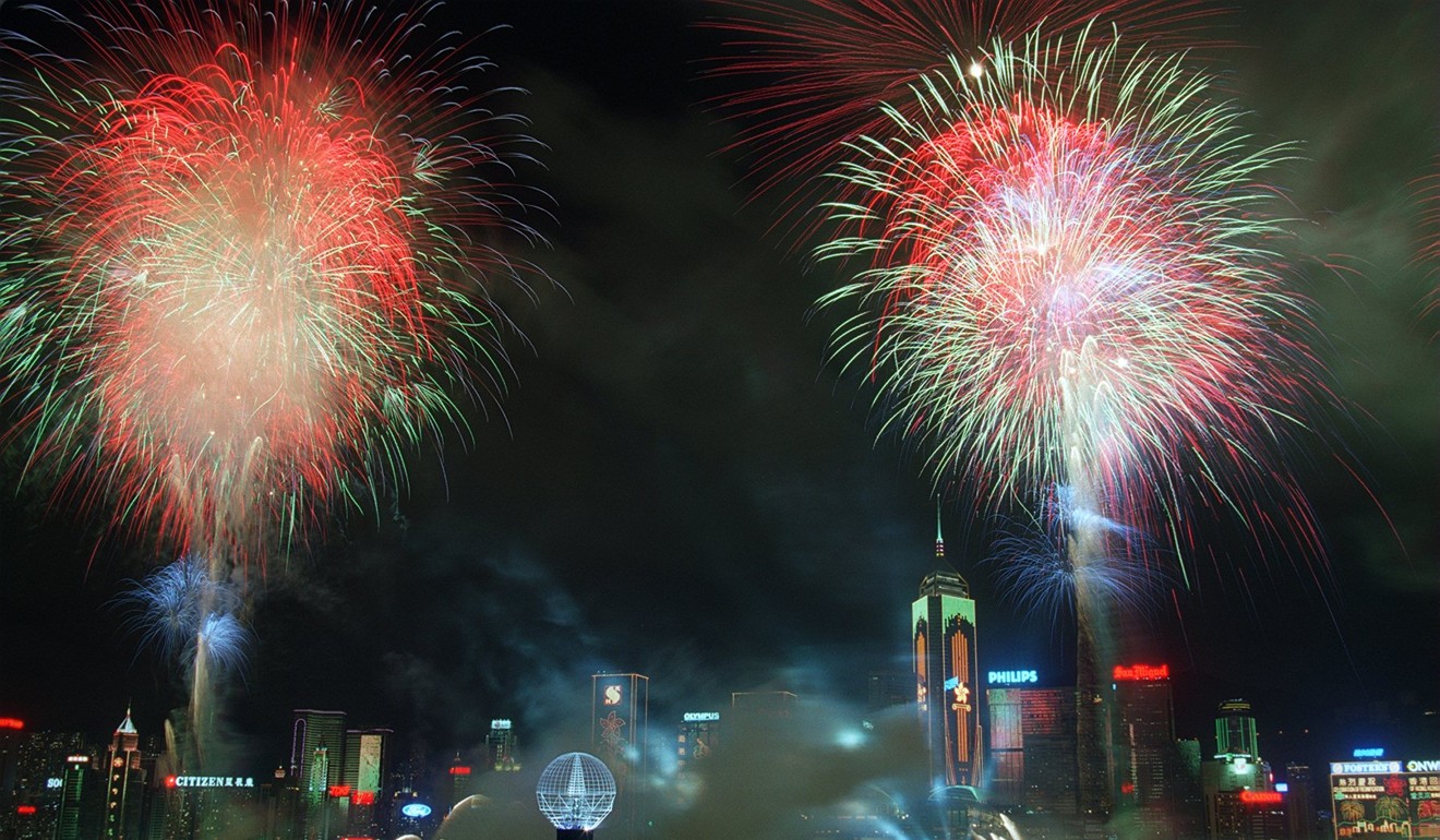Fireworks display at Victoria Harbour to celebrate the return of Hong Kong to China. Photo: SCMP