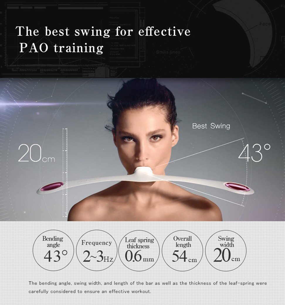 An advert for Facial Fitness Pao developed by Japanese company Shilab.