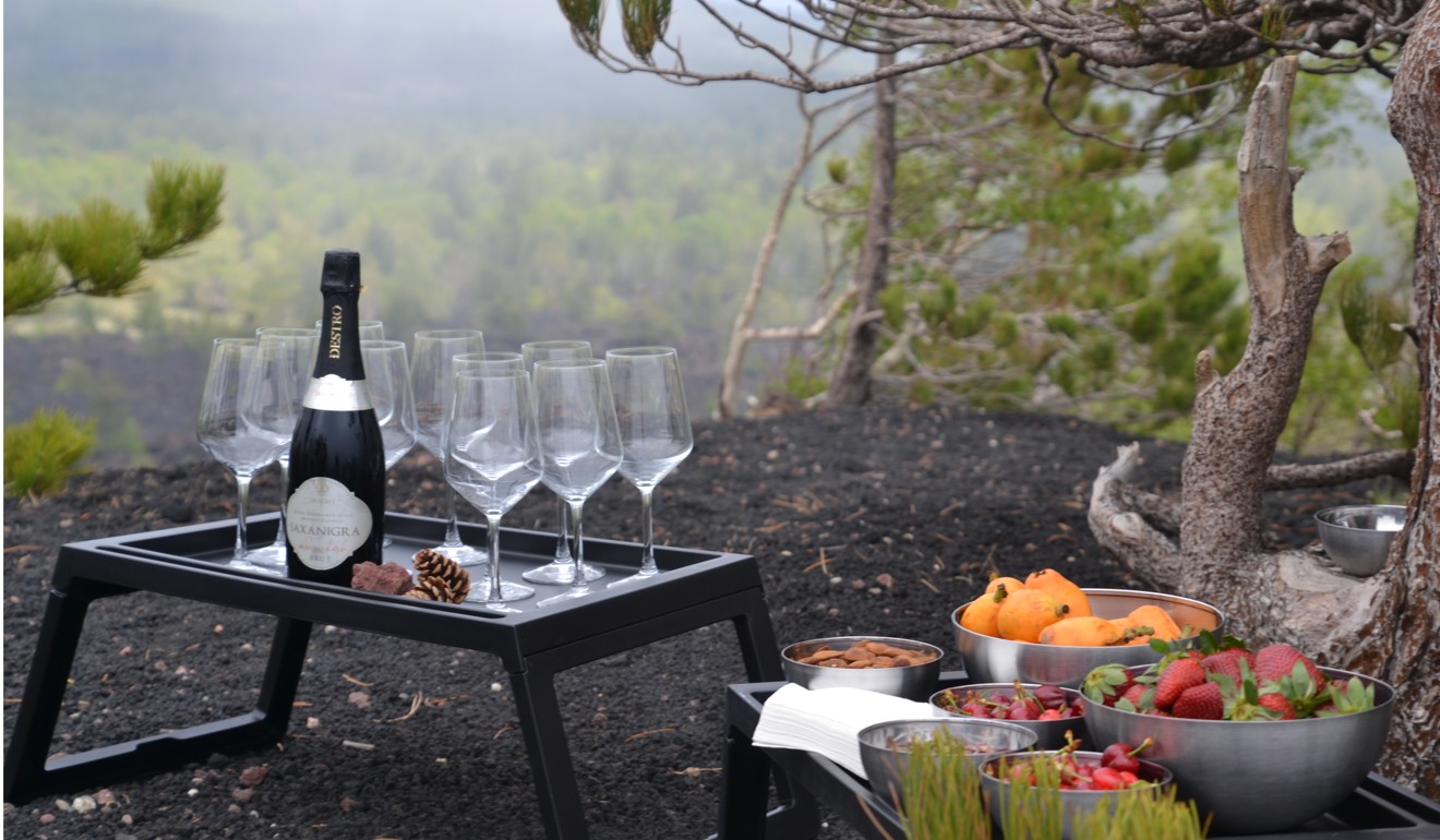 A picnic on the slopes of Mount Etna, part of the Belmond Villa Sant’Andreas’ The Art of Gastronomy tour. Photo: Chris Dwyer