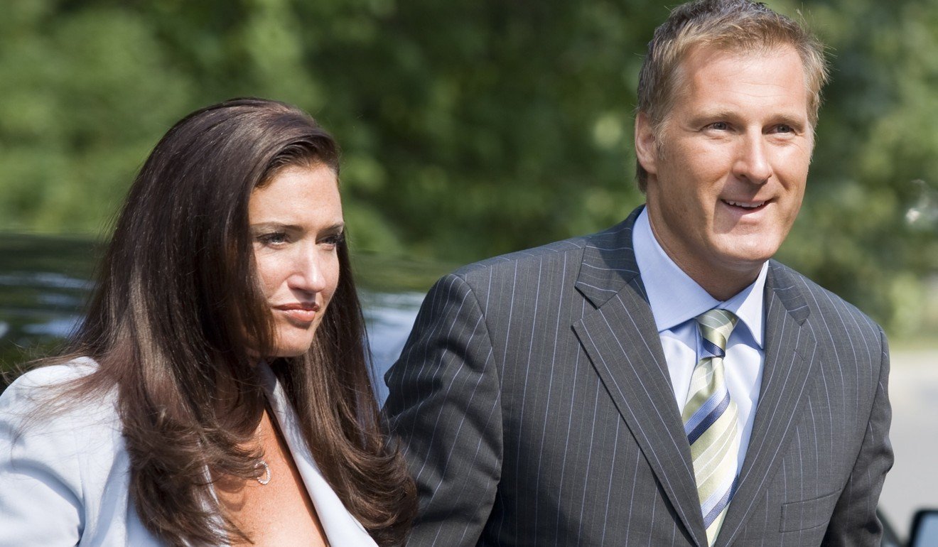 Maxime Bernier arrives to be sworn in as Canada’s new Minister of Foreign Affairs accompanied by then-girlfriend Julie Couillard in Ottawa on August 14, 2007. Bernier resigned for leaving classified documents at the home of Couillard, who had links to the Hell’s Angels. Photo: AP