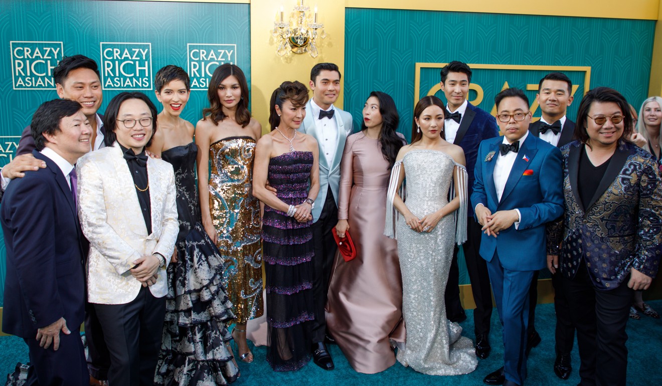 Cast members at the US premiere of Crazy Rich Asians in Hollywood. Photo: EPA