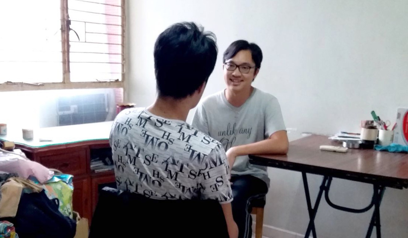 Ip Chi-kin visits clients in their homes as part of the drug rehabilitation process. Photo: Handout