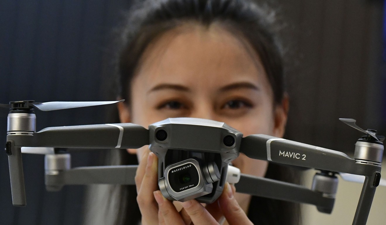 The Mavic 2 Pro drone, made by DJI. The company has become the world leader in drone technology, and is one of China’s global industrial champions. Photo: AFP