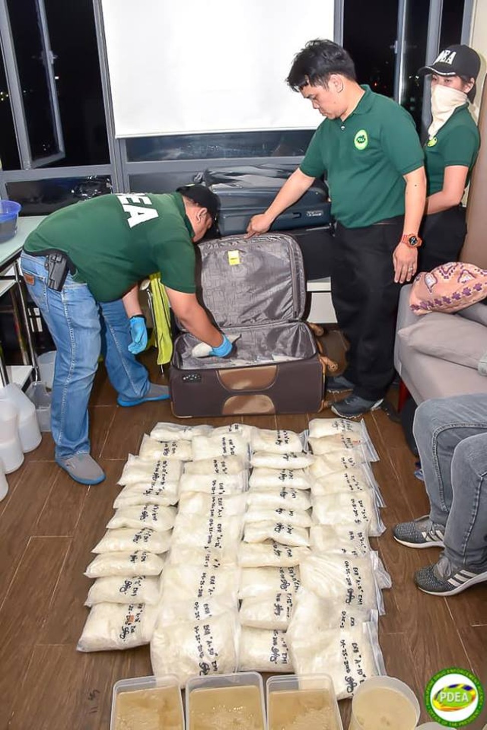 Officers on Tuesday seized 80kg of crystal methamphetamine. Photo: PDEA